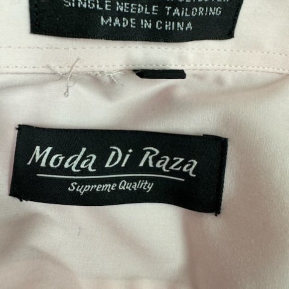 Moda Di Raza Men's Pink Long Sleeve Dress Shirt -NWT. 16-1/2, 32/33 - Picture 7 of 7